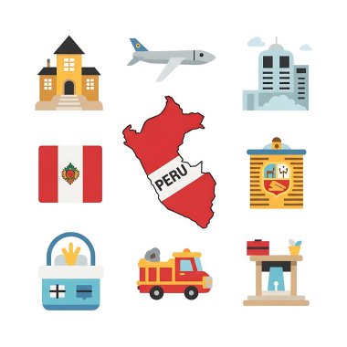 seyahat simgeleri dizisi