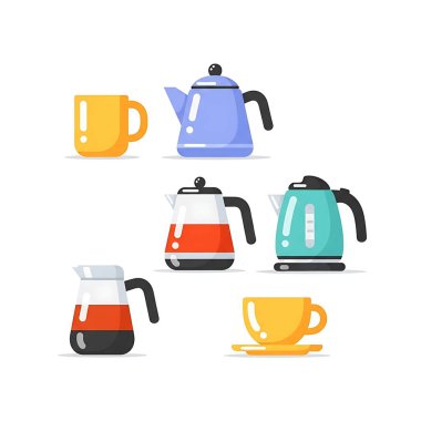 Mutfak ve yemek simge vektör tasarımı. Hisse senedi için mutfak ve cihazı vektör simge topluluğu.