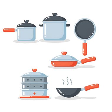 Düz mutfak gereçleri.