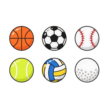 Topu simge seti, basit tarzı