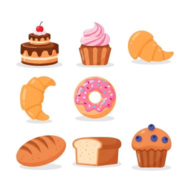 Lezzetli donuts kümesi