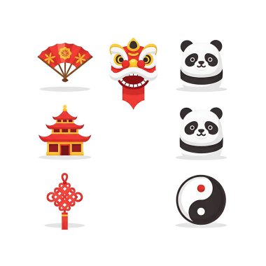 Çince yeni yıl simgeleri seti