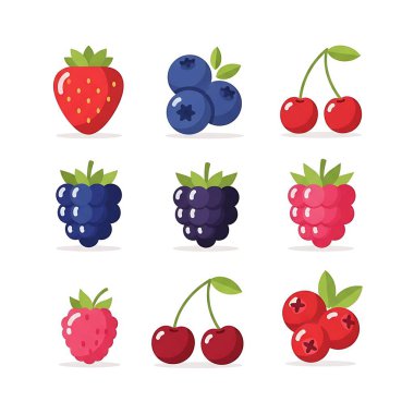 farklı meyveler kümesi