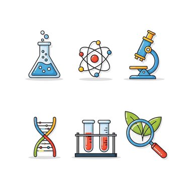 Bilim simgesi tasarım şablonu çizimi