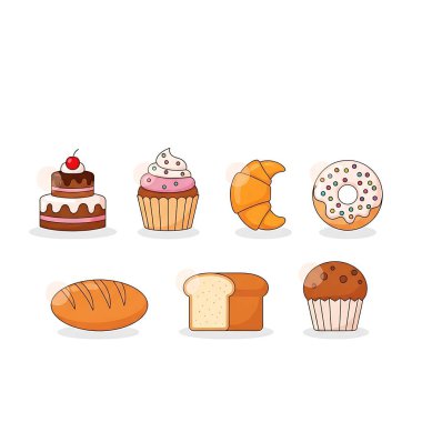 Lezzetli donuts kümesi