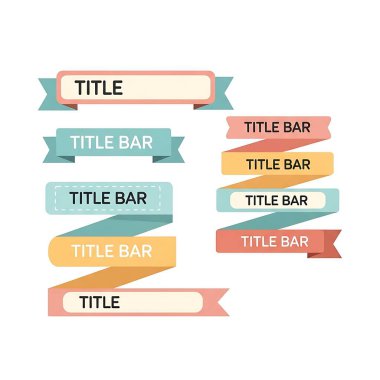 renkli kurdeleler ile afiş kümesi