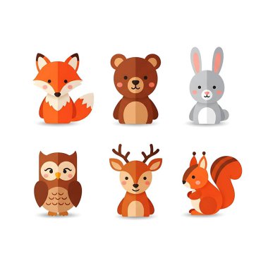 Ormandaki hayvanlar.