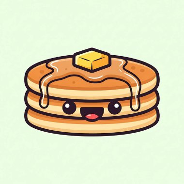 Beyaz arkaplanda çikolata izole edilmiş şirin kawaii kurabiyelerinin vektör çizimi