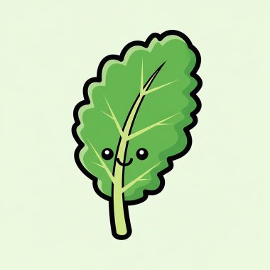 Güzel bir yaprak karikatürü.