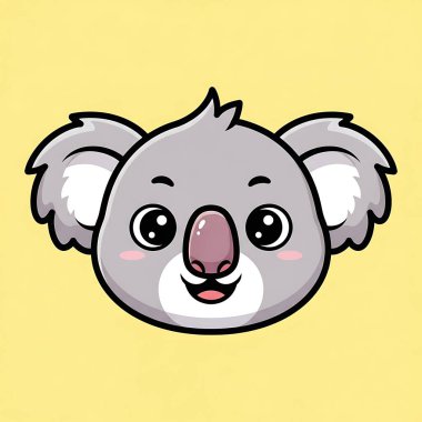 Koala çizgi film hayvanı. vektör illüstrasyonu