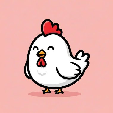 şirin tavuk vektör illüstrasyonu