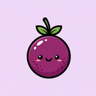 Pembe arka planda izole edilmiş şirin elma karakterinin vektör çizimi