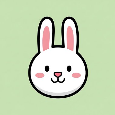 Mutlu şirin tavşan surat