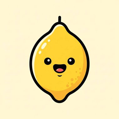 Tatlı armut meyvesi karakteri. çizgi film kawaii karakteri. vektör illüstrasyonu.