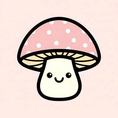 Tatlı mantar, illüstrasyon, beyaz arkaplanda vektör.