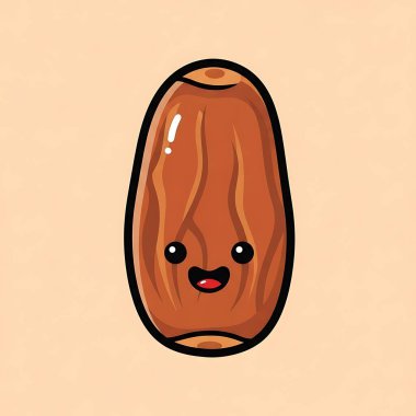 Kahverengi arka planda sevimli bir fıstık karakteri. tasarım için vektör illüstrasyonu