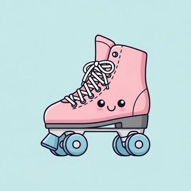 Pembe patenler, vektör çizimi, düz tasarım