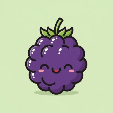 kawaii mutlu dut karikatürü