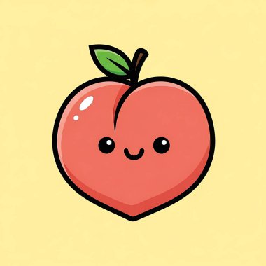 Büyük gözlü kırmızı elma çizgi filmi..