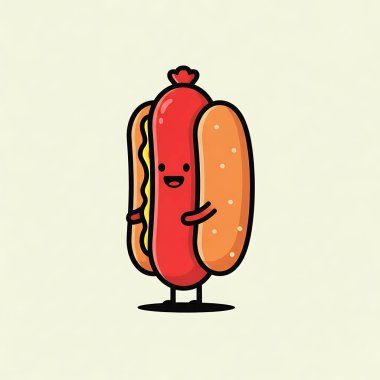 Sevimli köpek karakteri. el çizimi.