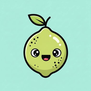 Şirin kawaii armut çizgi film karakteri. Çizgi film yüz çizimi farklı ifadeleri var.