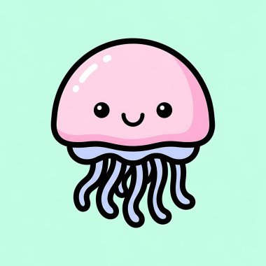 Şirin bir çizgi film karakterinin vektör çizimi