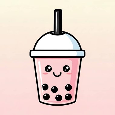cute kawaii cartoon happy soda vector illustration