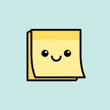 vektör karikatür çizimi sarı kawaii sevimli gülümseme emoji karakterini izole etti