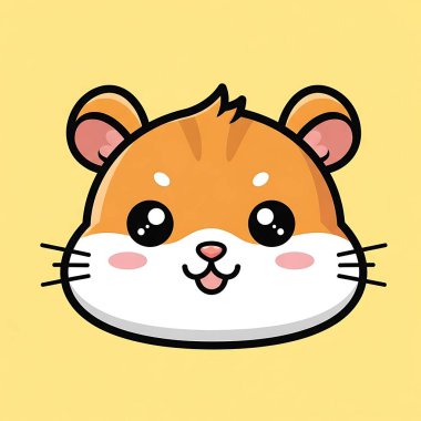 Turuncu arka planda sevimli kaplan çizgi filmi