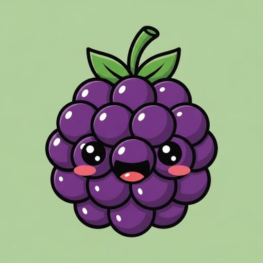 Sevimli ve mutlu bir karikatür. vektör illüstrasyonu