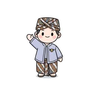 Ulusal giysiler içinde şirin çocuk