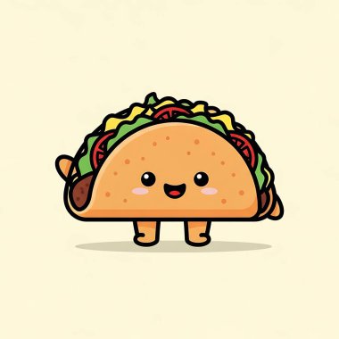 Büyük Meksika yemekli şirin bir çizgi film köpeği..