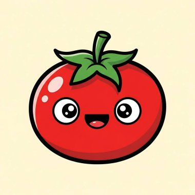 Vektör Çizgi Filmi Kırmızı Domates