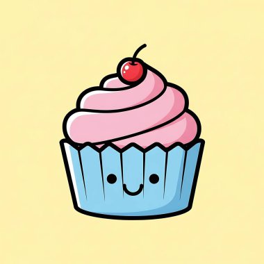 Kirazlı kek. karalama biçimi