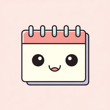 sevimli takvim çizgi film karakteri