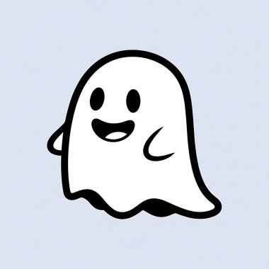Hayalet simgesi tasarım vektörü