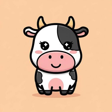 Şirin inek çizgi film tasarımı