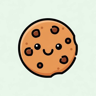 Çikolatalı şirin kurabiyenin vektör çizimi