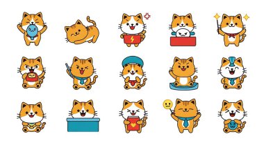 Köpek simgelerinin vektör kümesi. köpek, köpek, köpek, köpek, köpek, köpek, köpek, köpek, köpek.