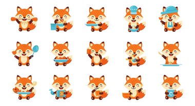 Bir dizi şirin tilki çizgi film karakteri.