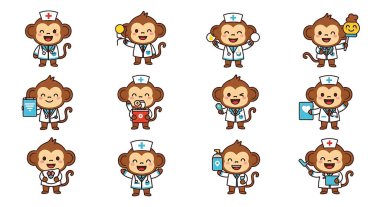 Farklı duyguları olan sevimli çizgi film doktorları..