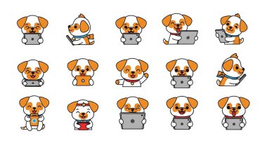 Bir grup av köpeği.