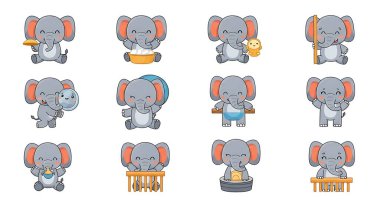 fil çizgi filinin vektör kümesi