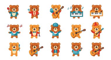 ayı çizgi film dizi vektör