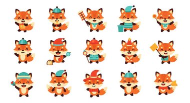 Şirin tilki, tilki ve tilki, şirin tilki, tilki, tilki, tilki ve şirin tilki seti. Tilki seti,