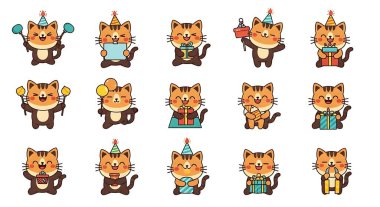 Çizgi film sevimli hayvanlar kümesi