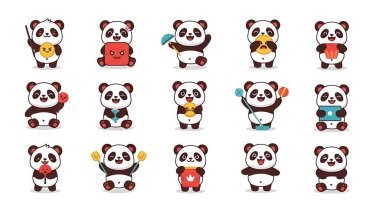 panda vektör kümesi