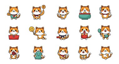 Çıkartmalı şirin çizgi film köpekleri.