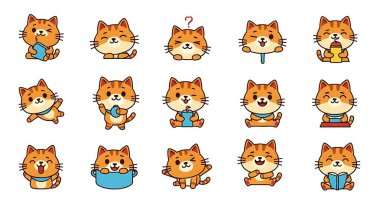 Fox çizgi filminin değişik pozlardaki vektör çizimleri.