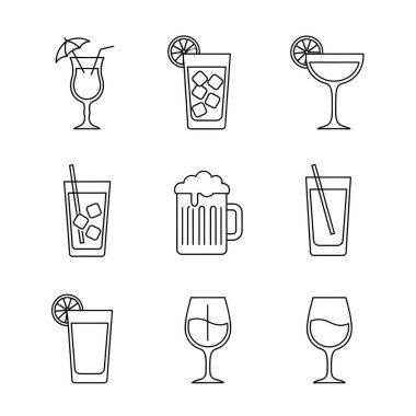 Simge vektör çizim içecekler